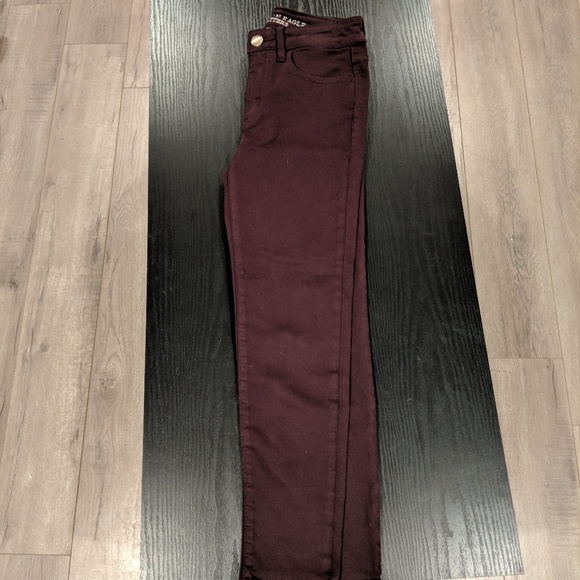 Maroon Super Stretch Skinny Jeans - Picture 4 of 5